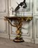 Carved and Gilded Wooden Console Imitating Natural Wood, Italy circa 1880