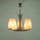 Rare Nickel-Plated Chandelier by Drukov, 1940s