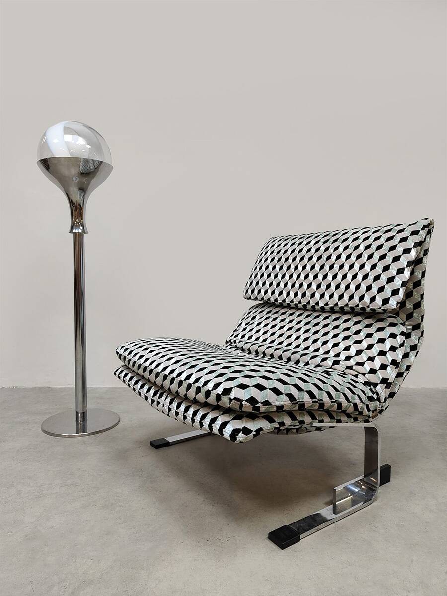 Italian design Murano glass globe floorlamp vintage Targetti 1960