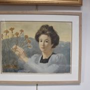 Gustave Riquet (1866-1938) The Carnations of Life, 1898 Watercolour Signed