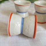 Porcelain diabolo egg cup, set of 4