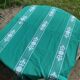 Artiga tablecloth and 6 napkins, Basque linen, green with white embroidery