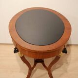 Biedermeier Cherry Veneer Gold-Leaf Center Table, Austria, 1820s