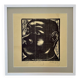 Portrait of a Man, 1972, Linocut, Framed