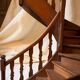 Model of an old wooden staircase, craftsmanship work.