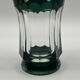 Cut and lined green crystal vase from Val Saint-Lambert