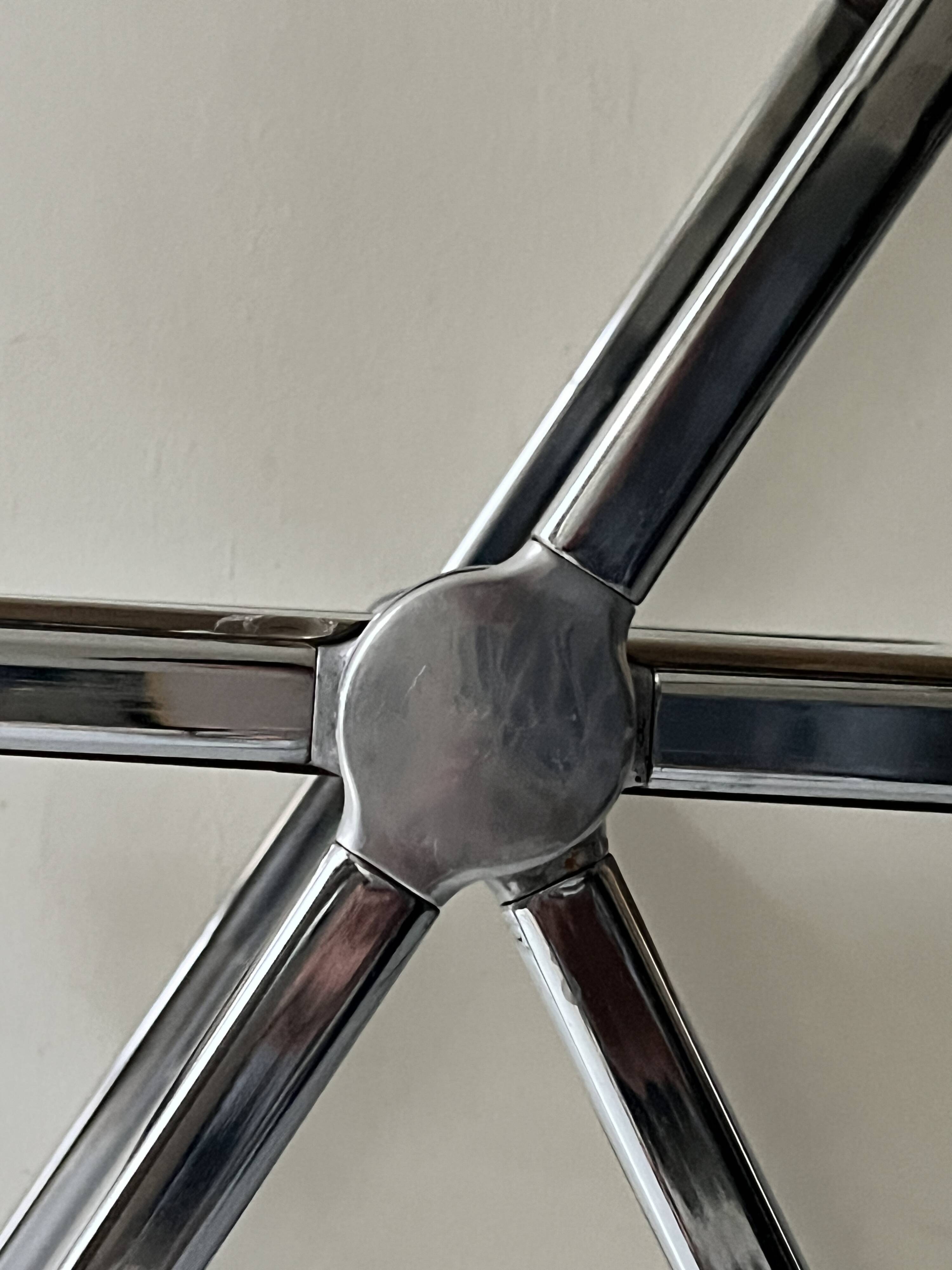 Folding chair in plexiglass and chrome, Plia model by Giancarlo Piretti ed. Castelli, design 1970