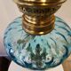 Large kerosene lamp mounted on bronze statue. Late nineteenth century