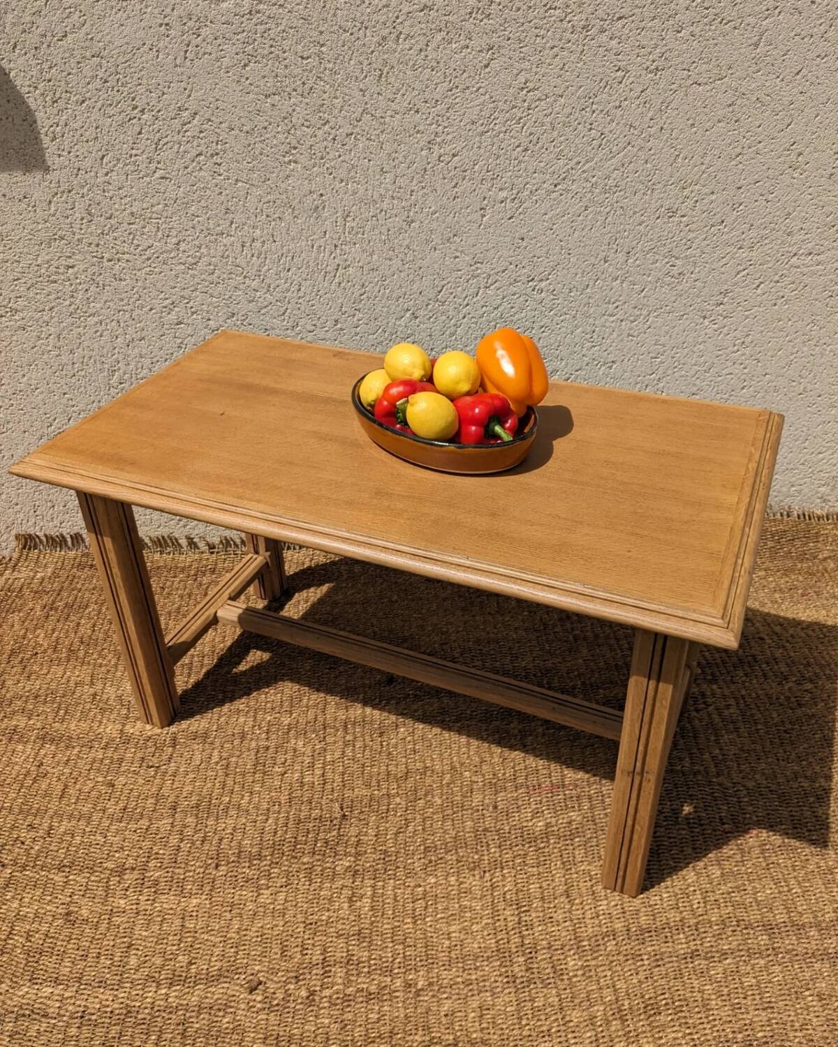 Light oak coffee table