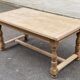 Table à manger de ferme extensible rénovée en chêne 20ème 170-250cm