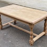 Renovated extendable farmhouse dining table in oak, 20th century, 170-250cm.