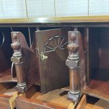 1930s English curved mahogany back desk