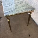 Table low marble and golden bronze