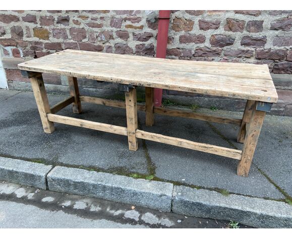 Table établi d'atelier vintage 245cm | Selency