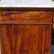 Ancienne commode Louis Philippe en noyer marbre blanc