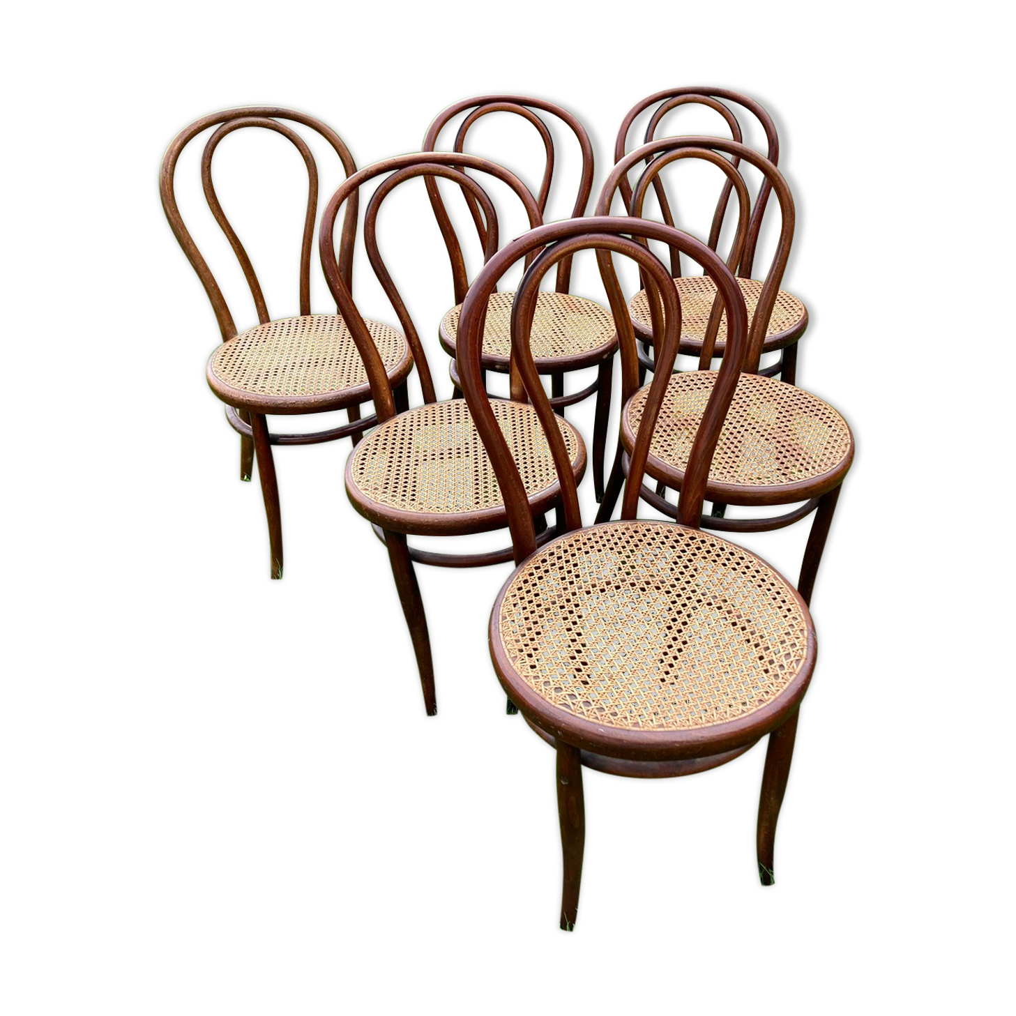 Suite of 6 bistro chairs Thonet
