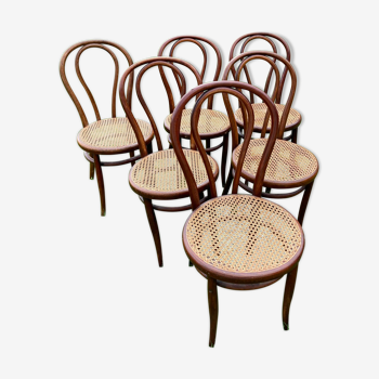 Suite de 6 chaises bistrot Thonet