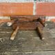 Brutalist Footstool Vintage Chalet Old Solid Wood #D62