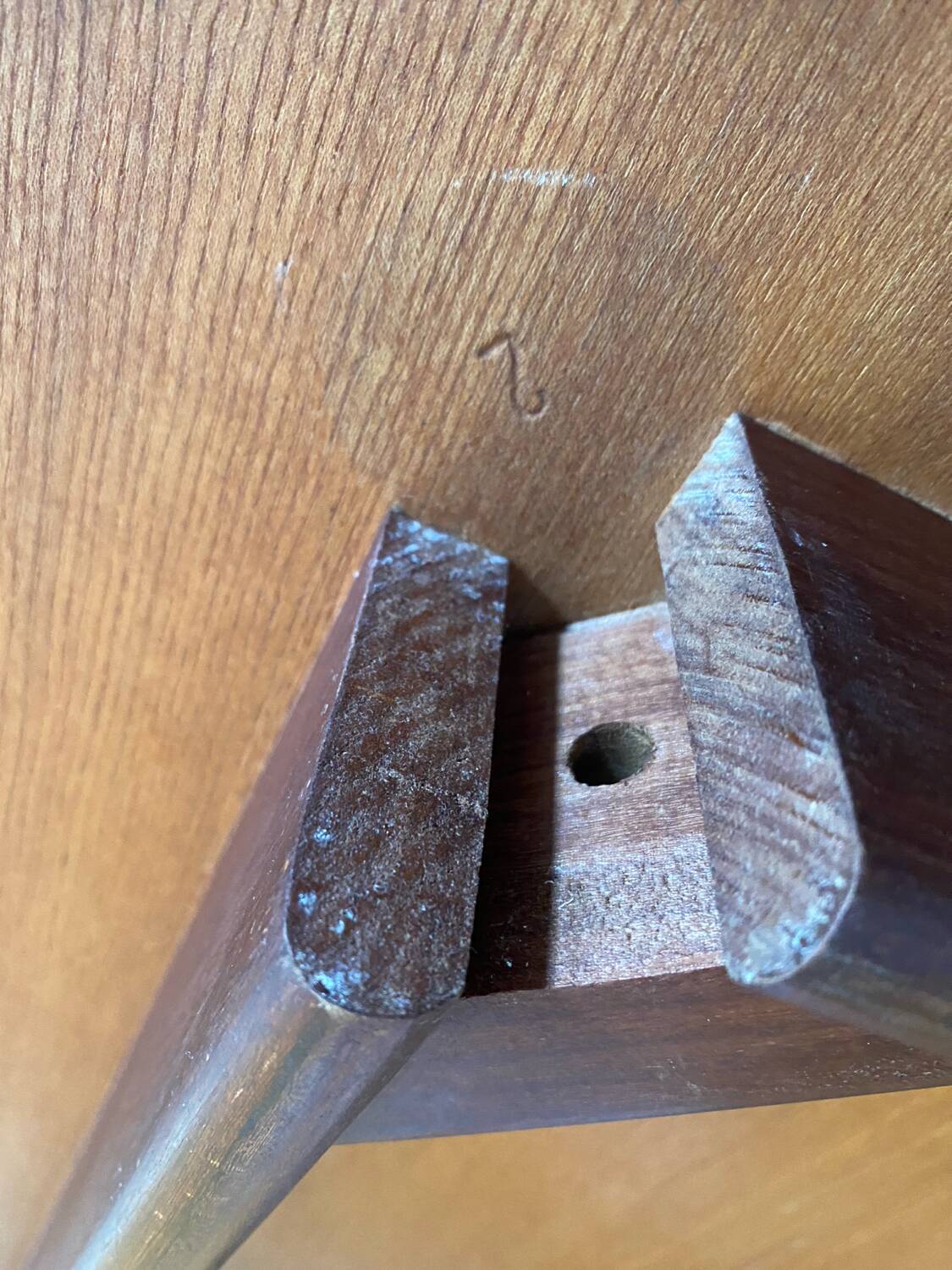 Danish round teak table from the 60s