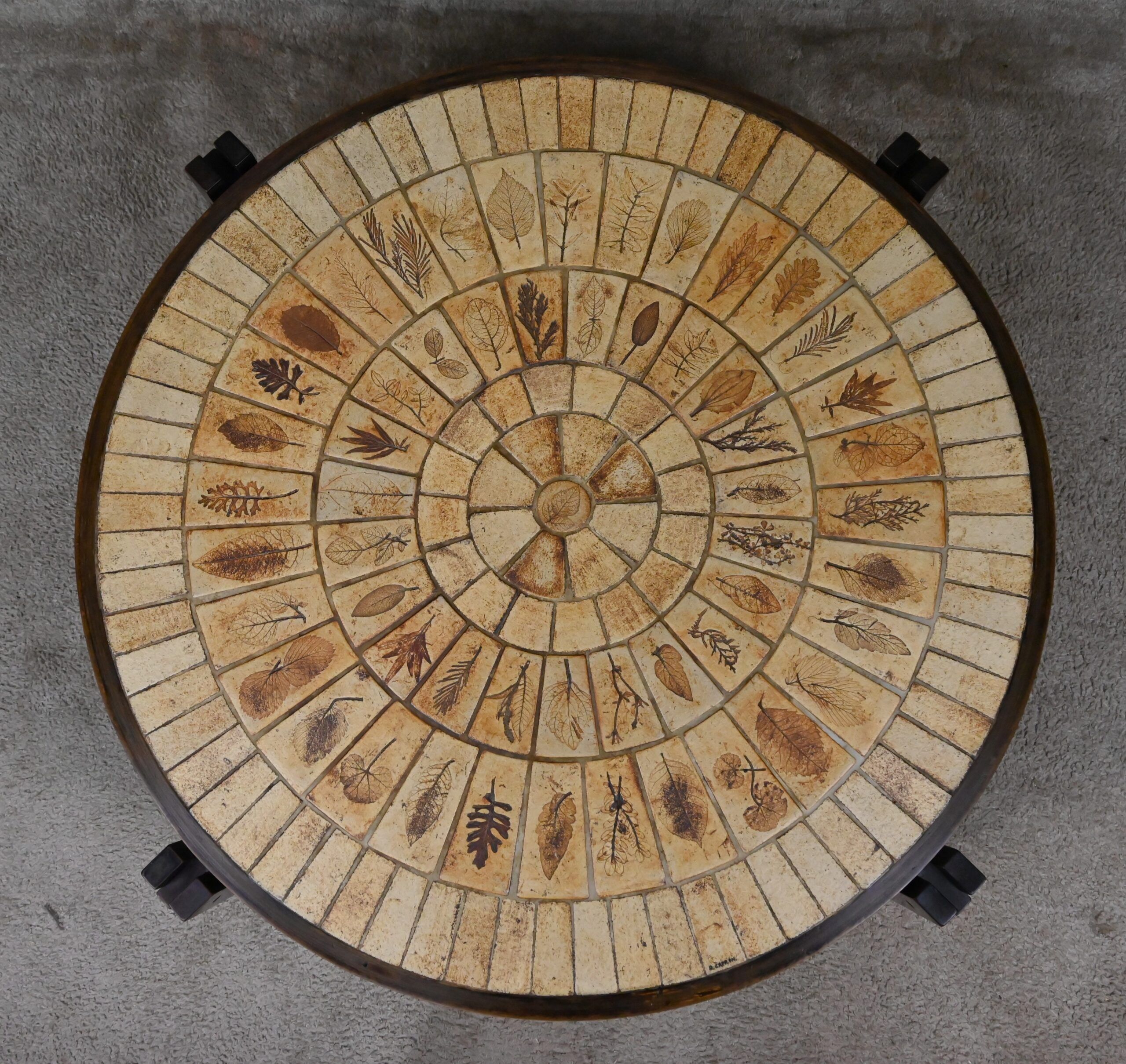 Table basse signée R. Capron, collection les Herbiers, Vallauris – 1960