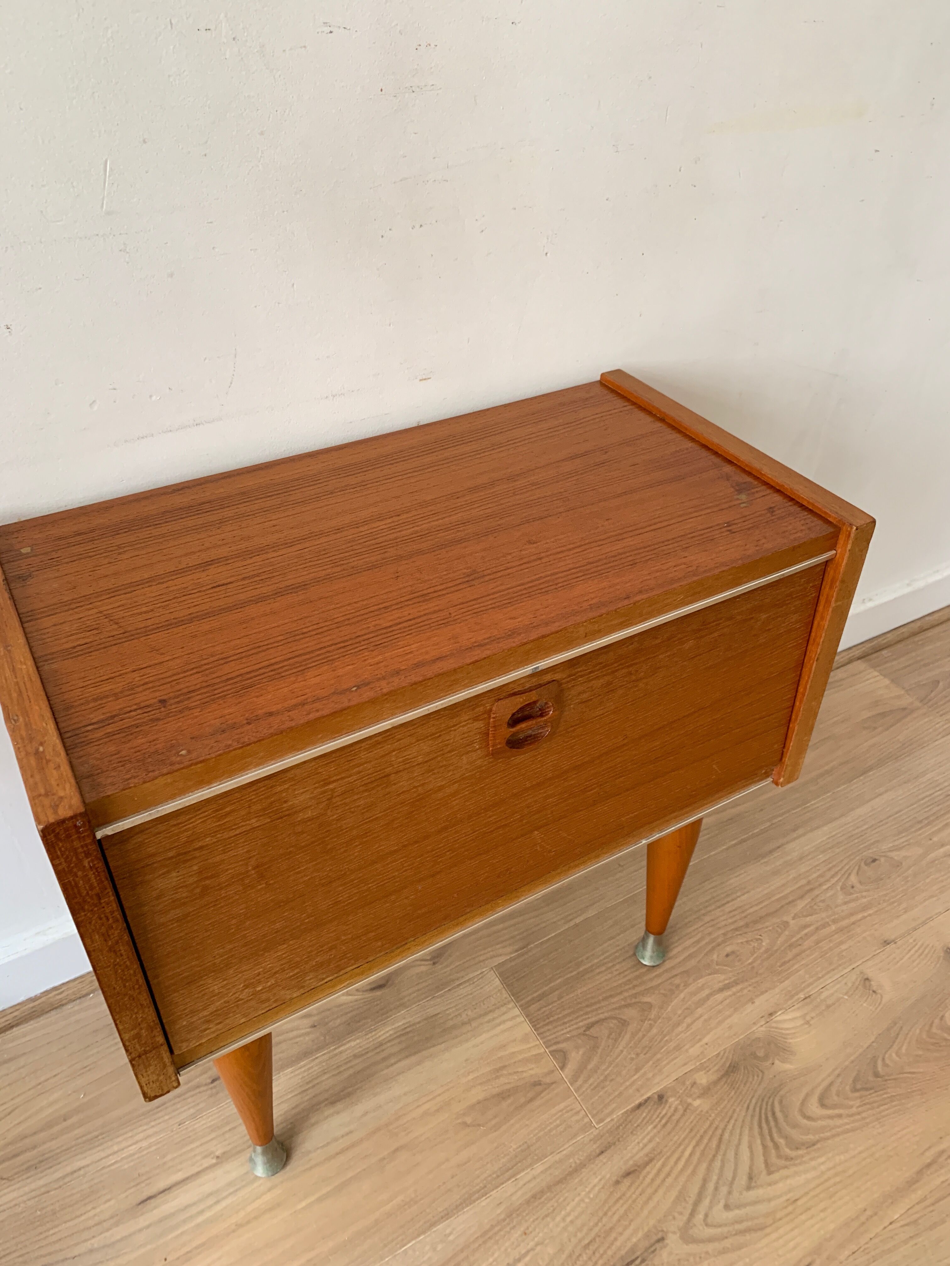 Scandinavian teak nightstand bedside table