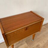 Scandinavian teak nightstand bedside table