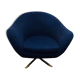 Fauteuil pivotant Hukla jet tissu bleu 60