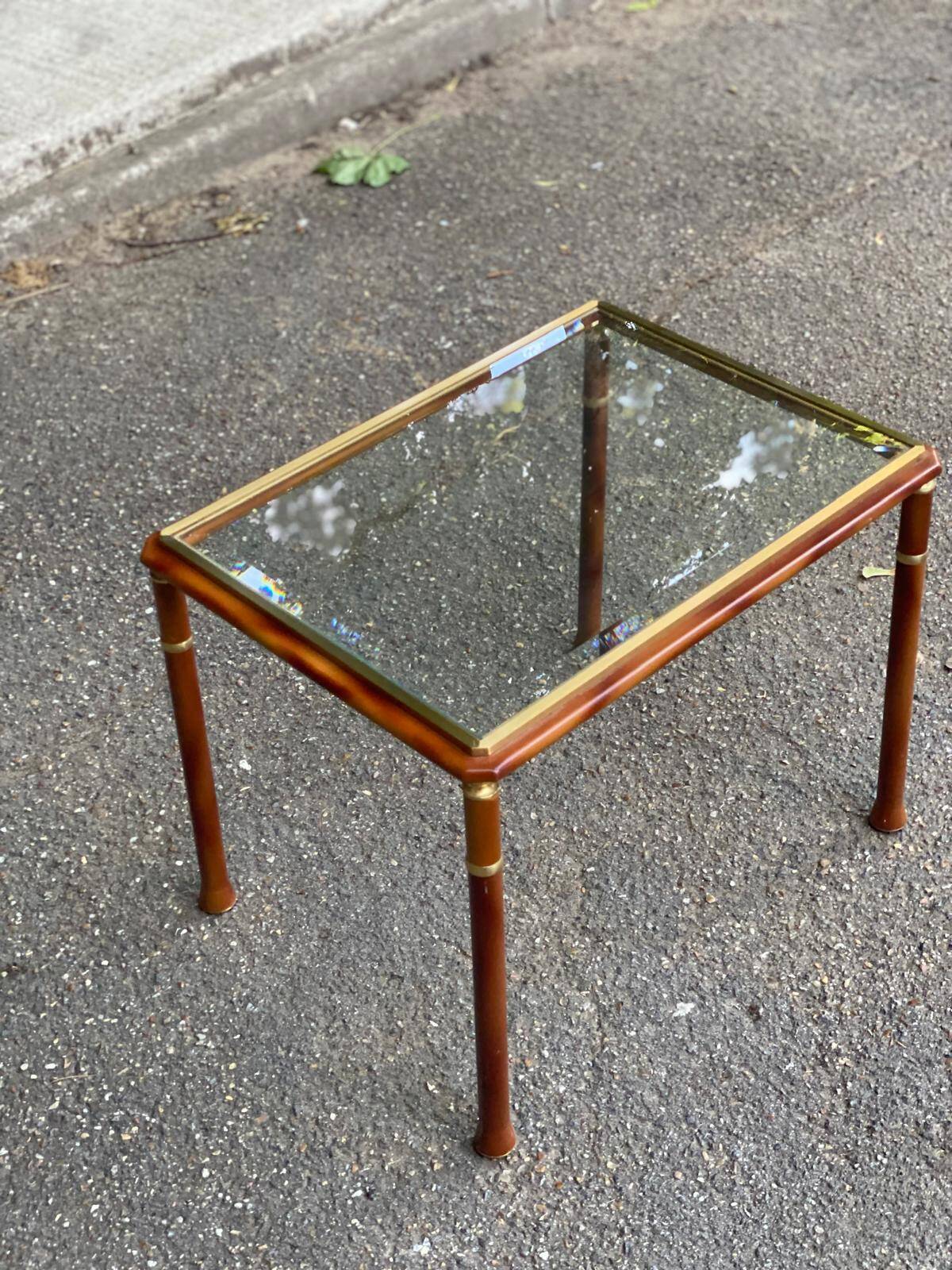 Scandinavian Art Deco style golden elm coffee table, 1960s