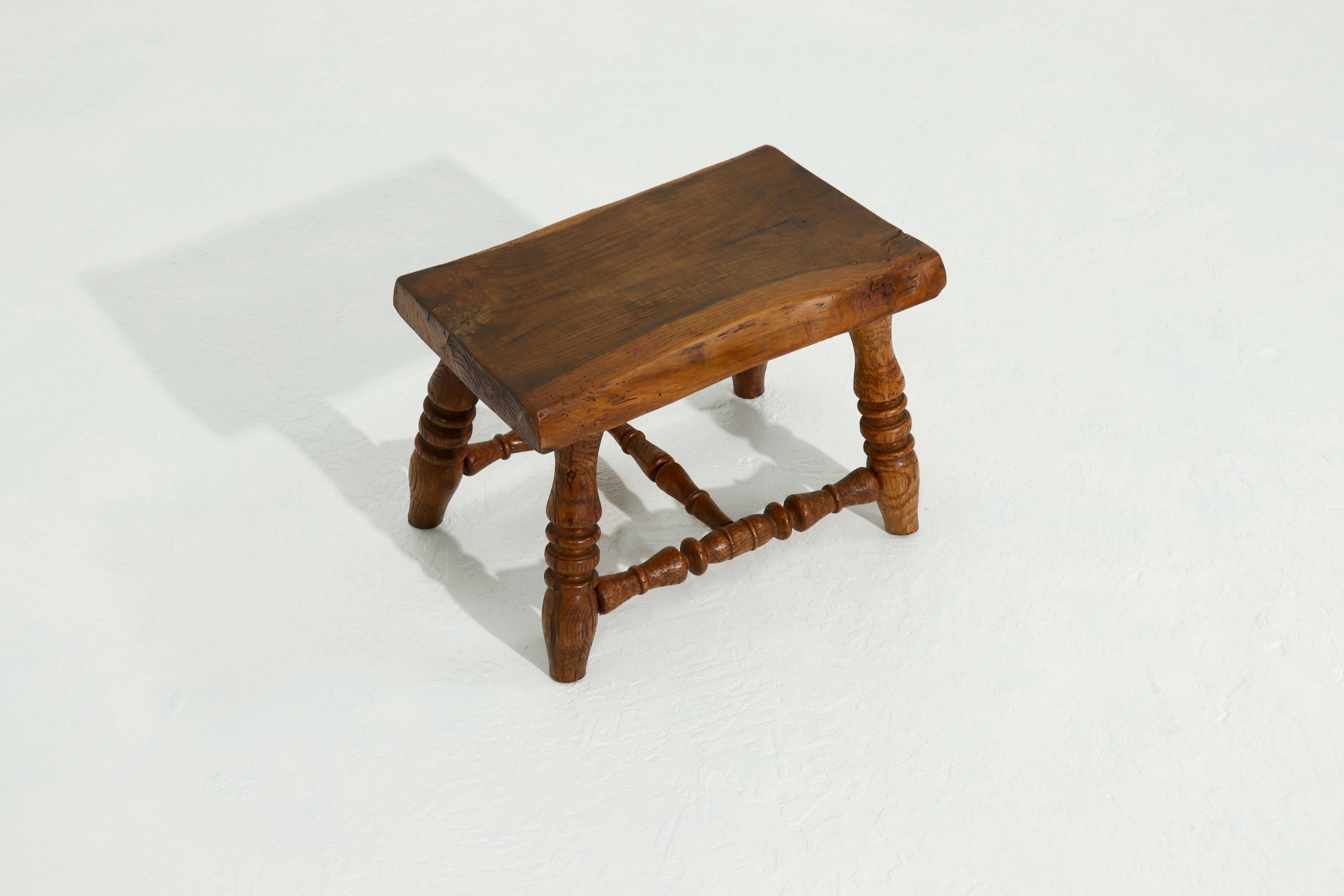 Alpine Chic Rustic Plant or Side Table 1950s