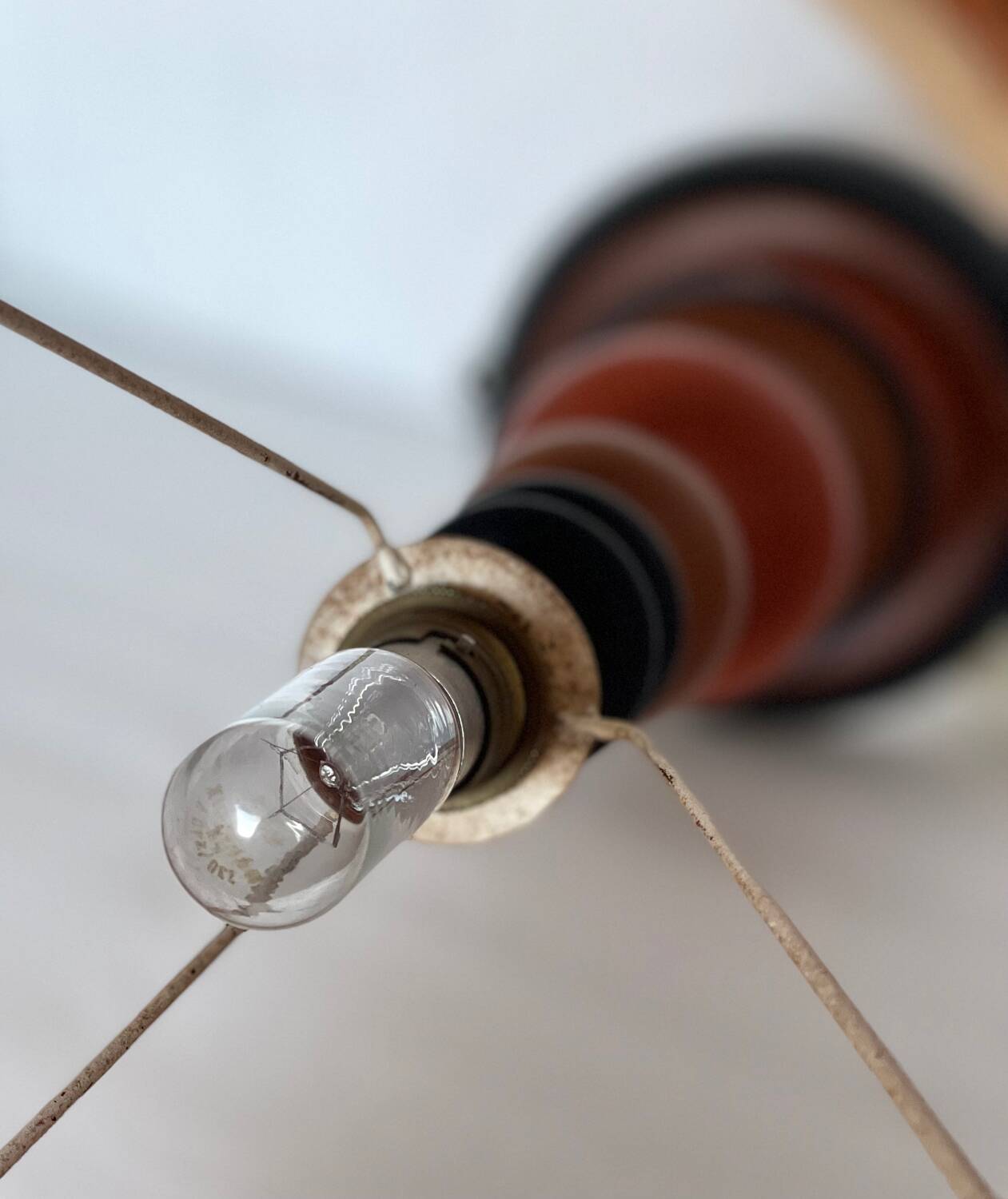 Lampe en bois tourné 1970’s.