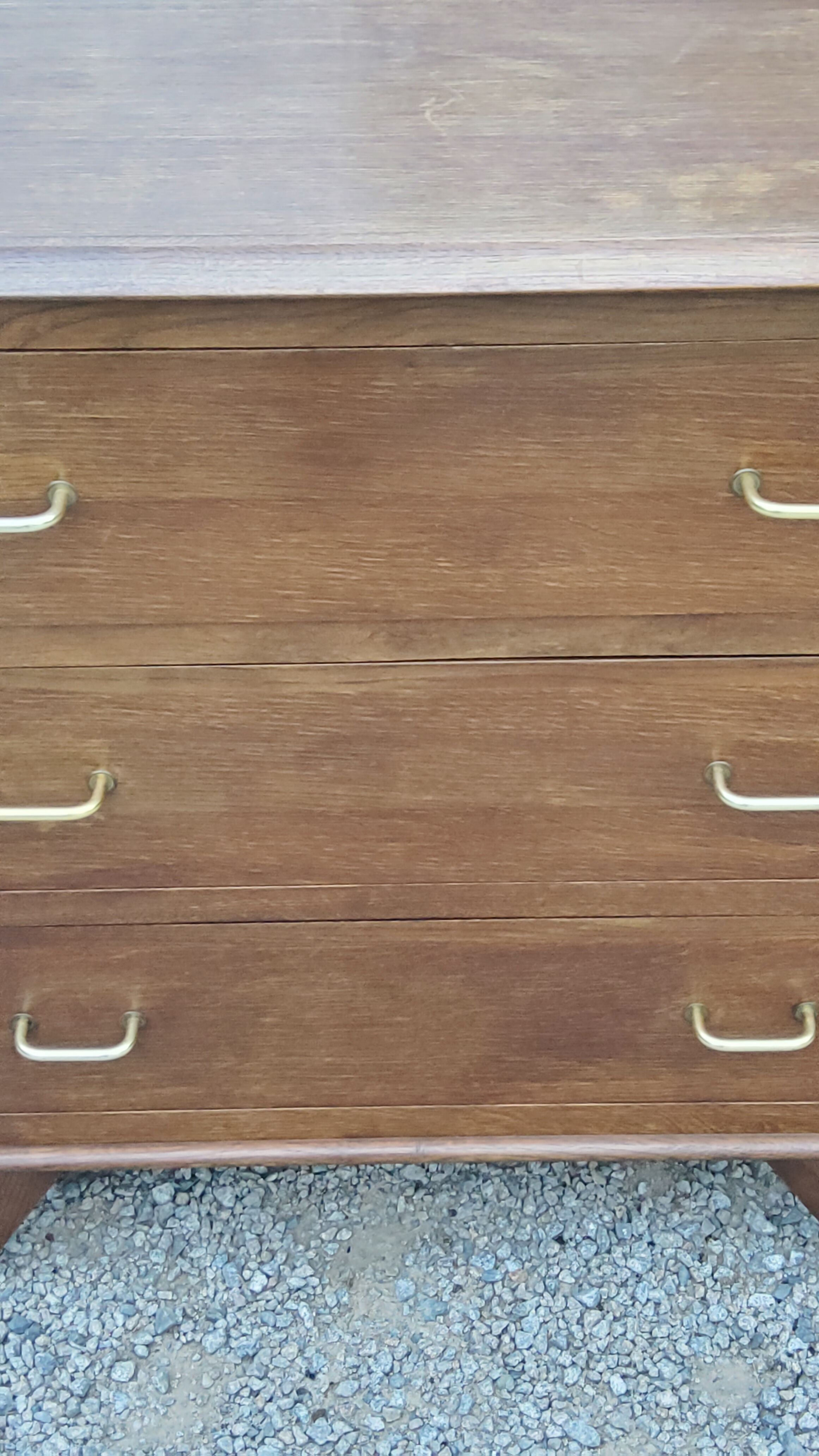 Vintage oak chest of drawers legs compass 3 drawers from the 50s
