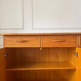 Wood and rattan sideboard