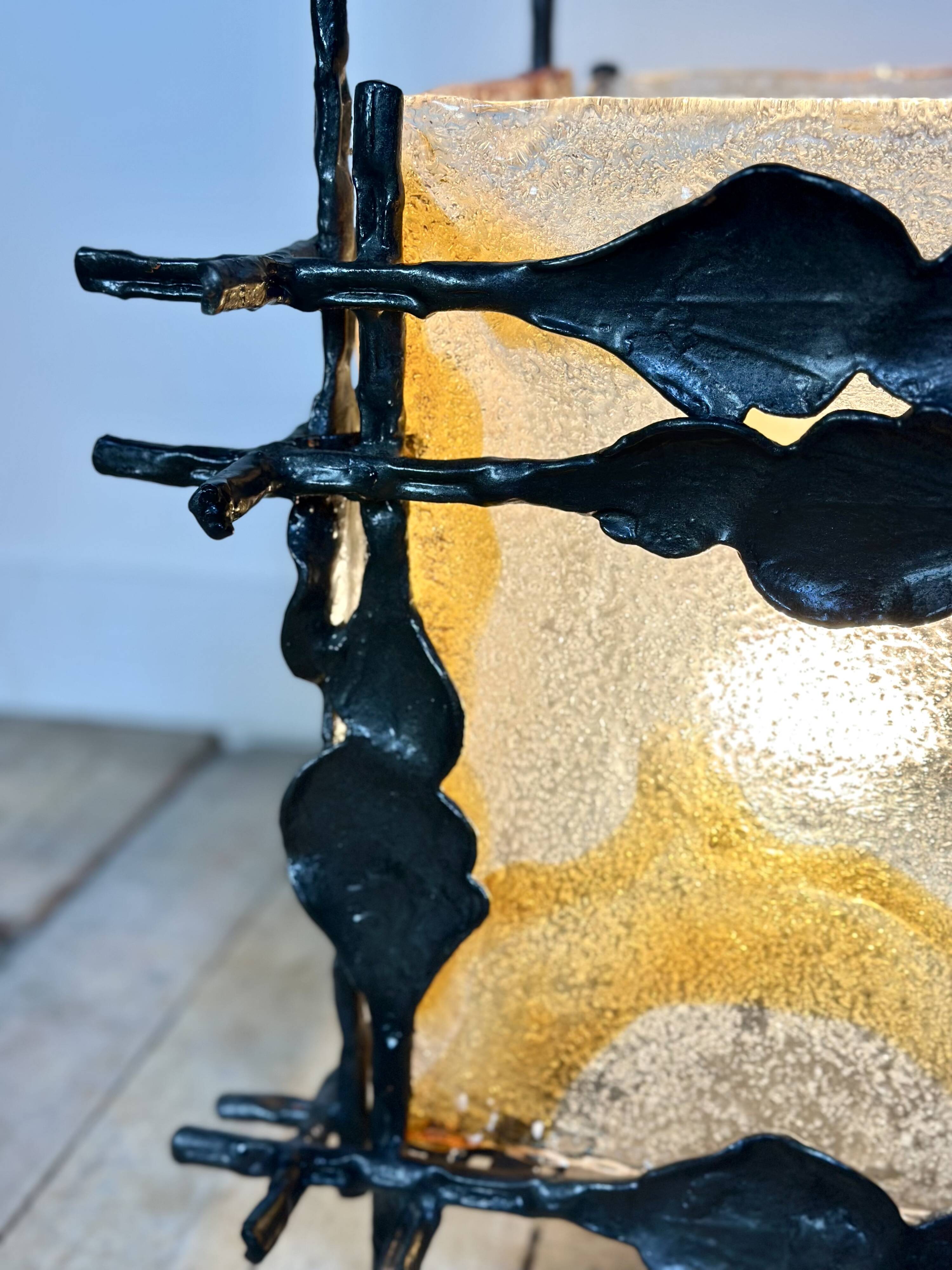 Brutalist lamp from the 1960s by Tom Ahlström and Hans Ehrich.