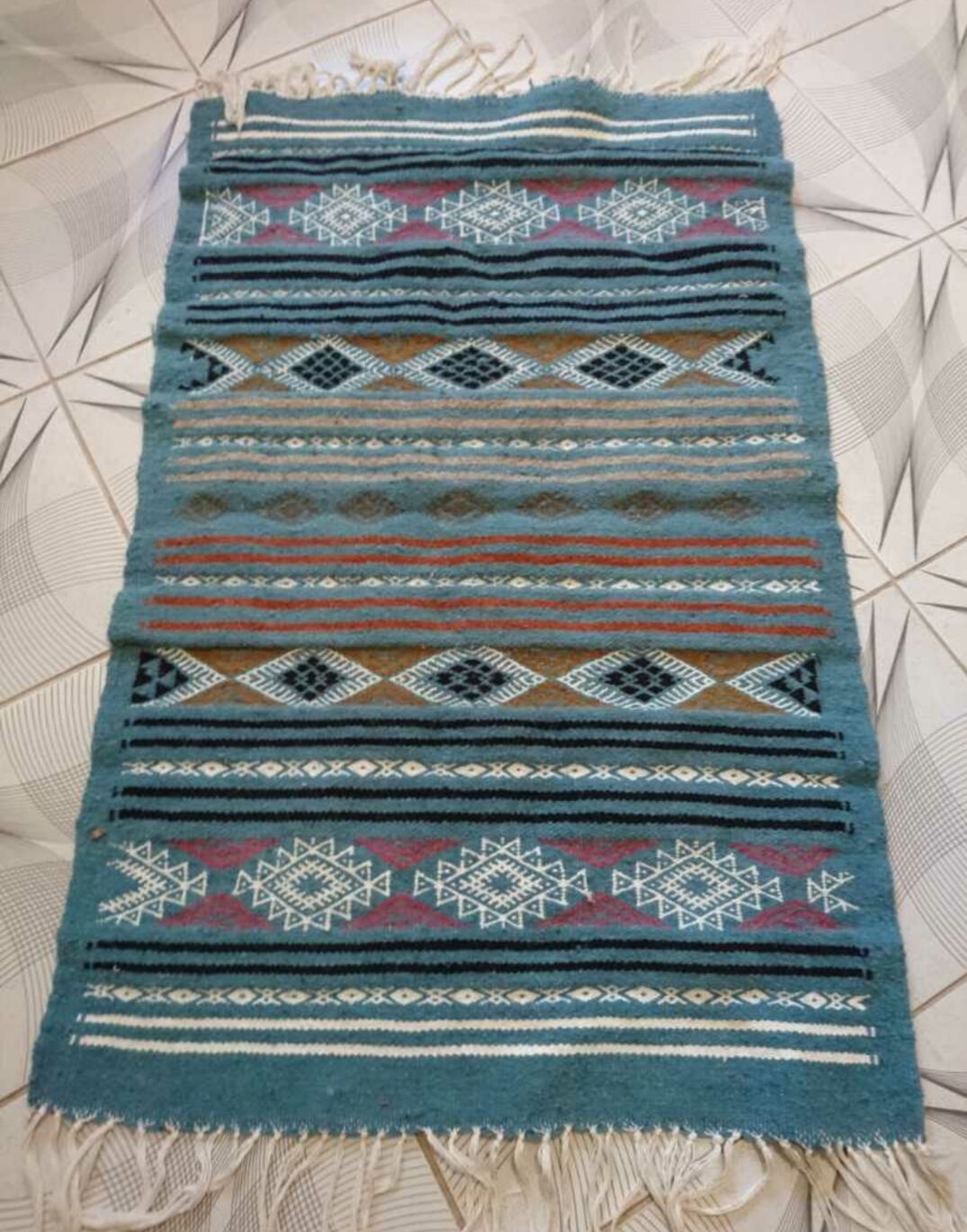 Berber carpet blue 110 x 70 cm
