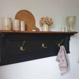 Oak shelf coat rack