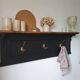 Oak shelf coat rack
