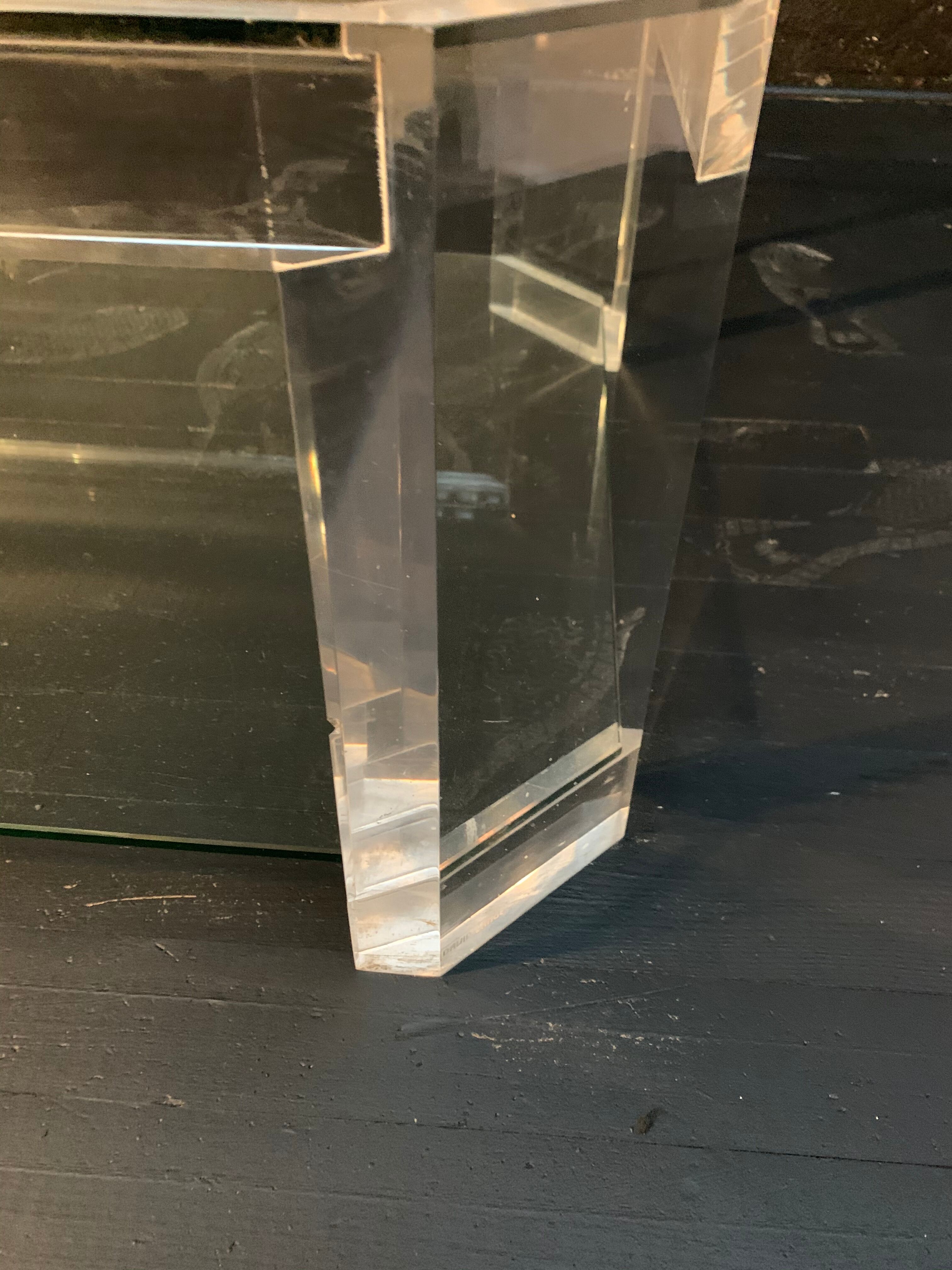 David Lange double-plated coffee table