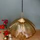 Suspension globe vintage XL en verre ambré