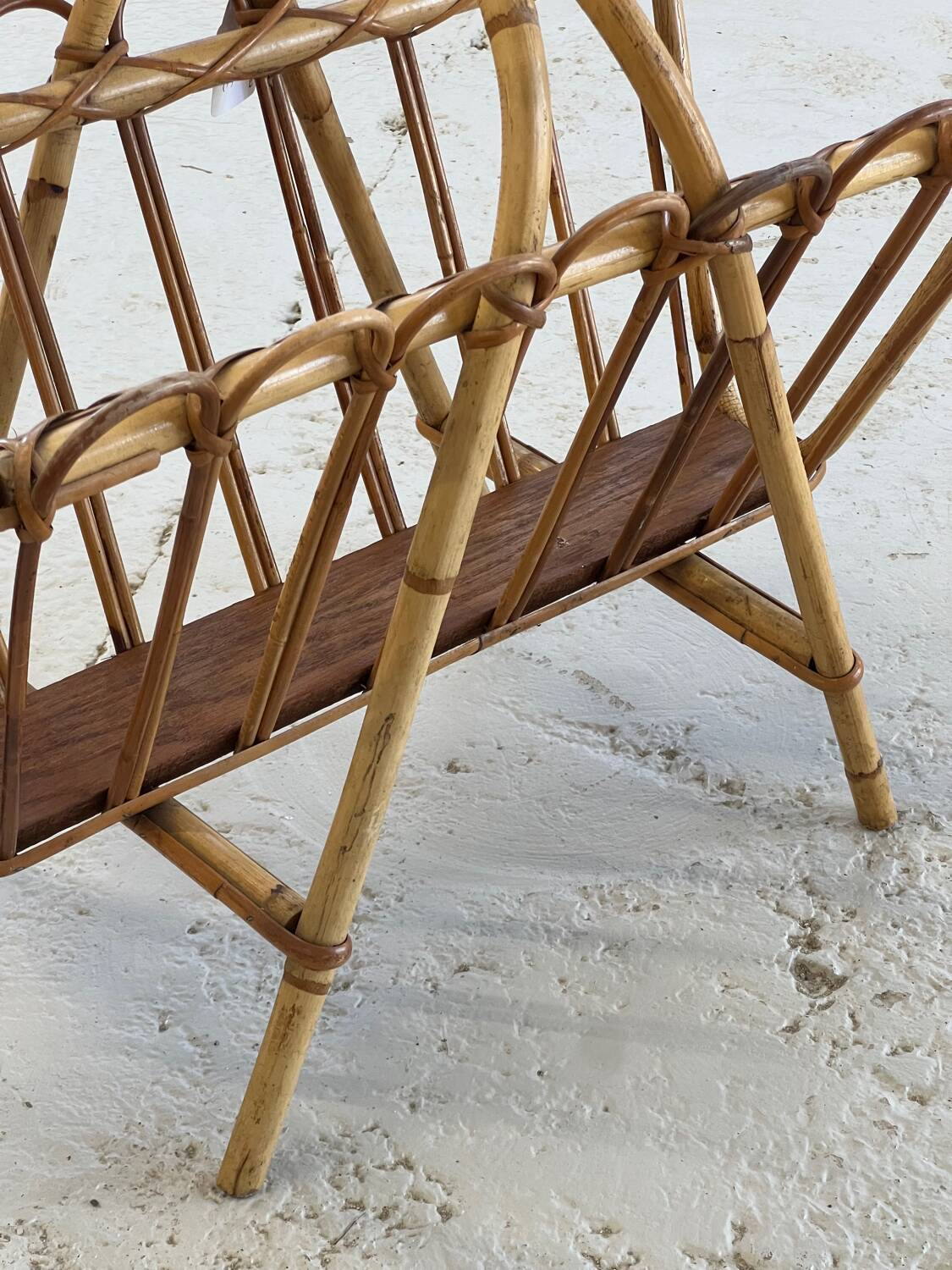 Rattan magazine rack