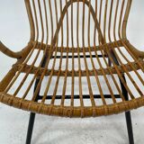 Vintage rattan chair by Dirk van Sliedregt Rohe Noordwolde 1960 in the Netherlands