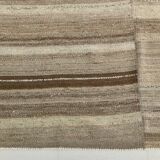 8x10 Kilim Brown & Cream Contemporary Kilim Rug, 233x293Cm