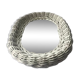 White wicker mirror