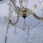 4 vintage crystal chandelier pendants