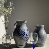 Large blue West Germany pitcher