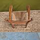 Straw and wood armchair