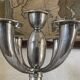 Grand chandelier modulable 5 branches (38 cm) en métal chromé 