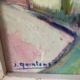 Signed village landscape