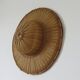 Colonial hat in bamboo and braided rattan, wall decoration