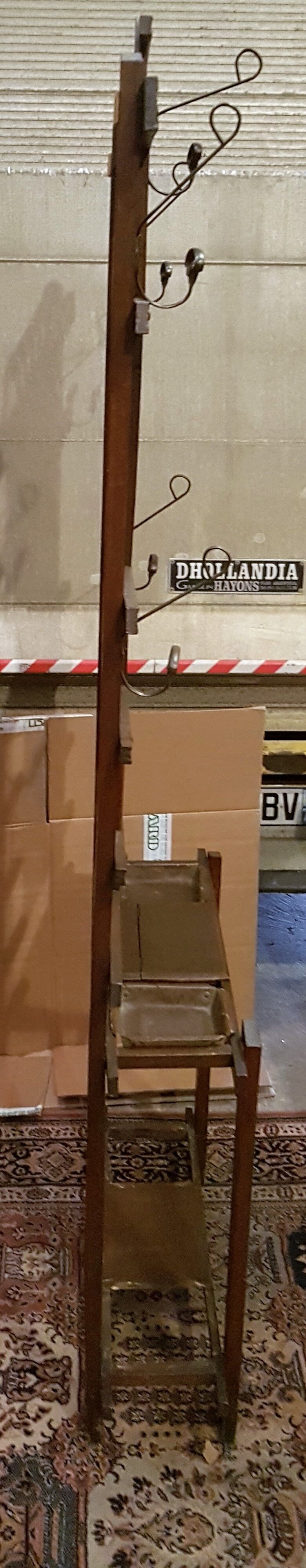 Old coat rack mirror cloakroom circa 1950