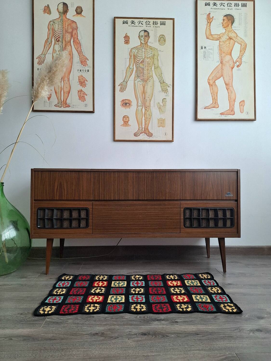 Vintage Grundig KS 851 turntable radio unit, hi-fi TV sideboard